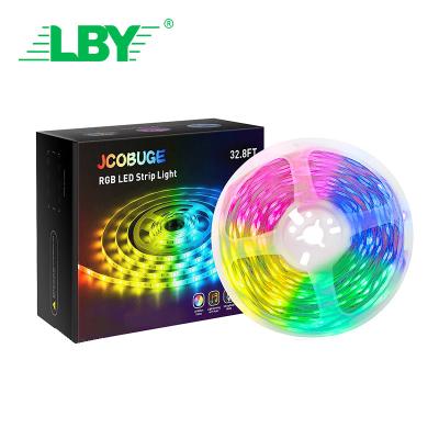 China LBY Amazon Hot Sell Adjustable Update Smart Led Strip Kit Tunable Rgb Light 32.8Ft 10M 5050 Led Light Strip Kit for sale