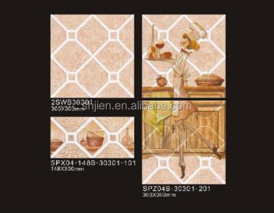 China Rustic Tiles 300*300mm High Quality Antique Glazed Kitchen Tile Ceramic Prices for sale