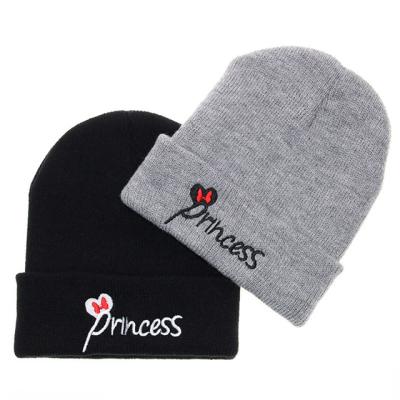 China Wholesale JOINT Boys Girls Winter Knitted Letter Hat Kids Beanie With Embroidery Custom Logo for sale