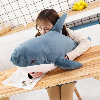 China New Comfortable Creative Super Soft Cartoon Animal Stuffed Plush Shark Children Play for sale