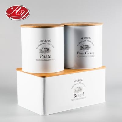 China Custom Food Grade Material Eco-friendly And Recyclable White Tin Set Bread Tin Box for sale