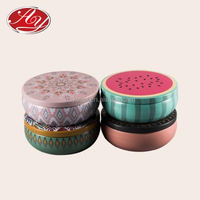 China Different Style Eco-friendly And Recyclable Material Embossed Cosmetics Small Metal Tin Box For Gift for sale