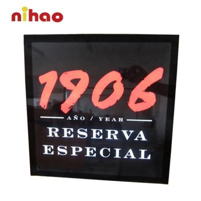 China High Quality Custom Hanging Thin Buildings Acrylic LED Light Box Sign For Bar for sale