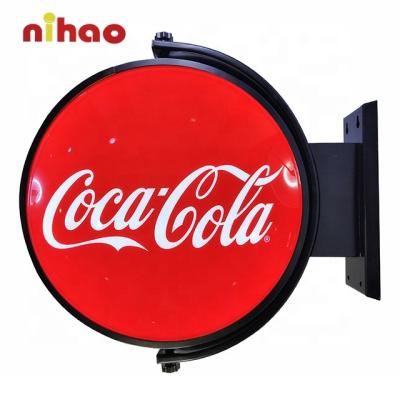 China Outdoor Available Discount Customized Outdoor Round Led Thermoforming Rotary Waterproof Led Light Box Advertising Signage for sale