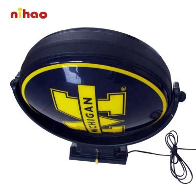 China Outdoor Available Discount Customized Outdoor Round Led Thermoforming Rotating Advertising Light Box Waterproof Led Light Signage for sale