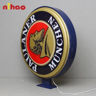 China Outdoor Available Discount Customized Outdoor Round Led Light Advertising Box Signage Waterproof Led Acrylic Signage for sale