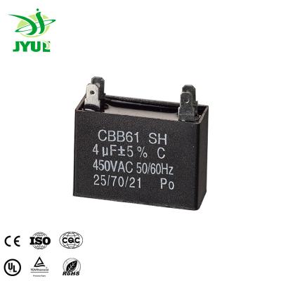 China Air conditioner JYUE 1.5uF CBB61 CAPACITOR FOR FAN 450V shipping and handling for sale