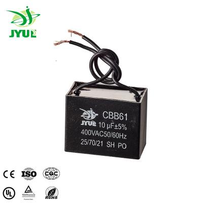 China cbb61 5uf 400v air conditioner ceiling fan capacitor for sale