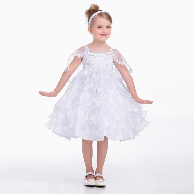 China Breathable Wholesale Embroidery White Ball Gown Beading Baptism Dresses Baptism Gifts Souvenir for sale