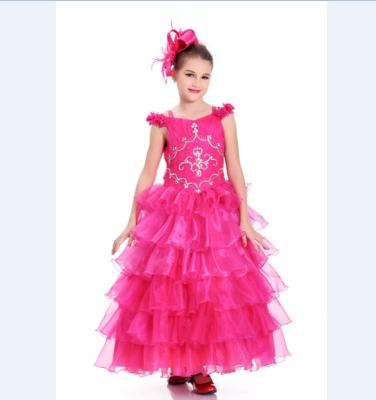 China Breathable Sleeveless Fuchsia Pageant Dress Tea Length Fuchsia With Sash Beading for sale