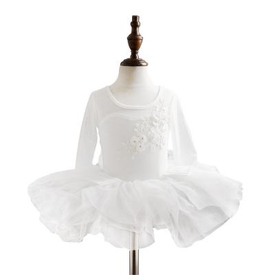 China Kids Girls Ballet Tulle Princess Long Sleeve Ballroom Dance Breathable Custom Fancy Dress For Little Girls for sale