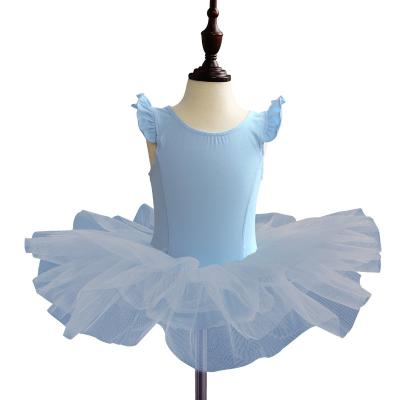 China High Quality Custom Made Anti-Static Fancy Princess TUTU Sleeveless Tulle Ballet Girl Kids Dance Dresses for sale