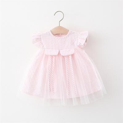 China Wholesale Stripe Washable One Piece 4 Year Old Little Girls Baby Toddler Kids Casual Custom Girls Clothing for sale