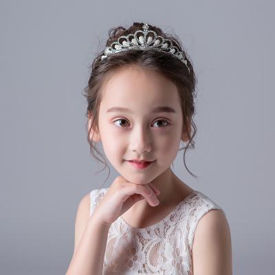 China Girl Headpiece Girls Heart Rhinestone Crown For Wedding Princess Prom Birthday Party for sale