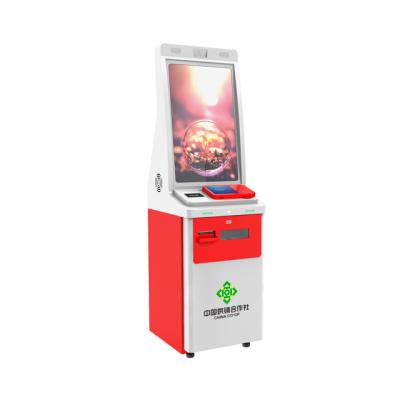 China 32inch Shopping Mall Barcode Self Service ATM Cash Acceptor Recycler Automatic Payment Kiosk for sale