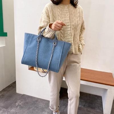 China New Small 1:1CC 5A Motion Sensing 1:1CC 5A Perfume Pearl Beach Bag Mum Handheld One-Shoulder Bag Large Capacity Canvas Women's Bag for sale