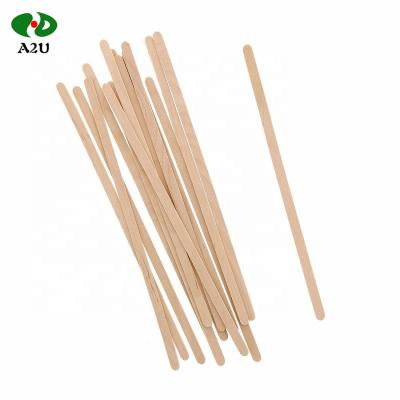 China Sustainable Eco Friendly Disposable Wooden Coffee Stirrers With Paper Wrap for sale