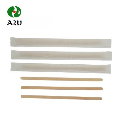 China Sustainable Paper Wrapped China Birch Wood Stirrers Sticks A2U-003-4 for sale