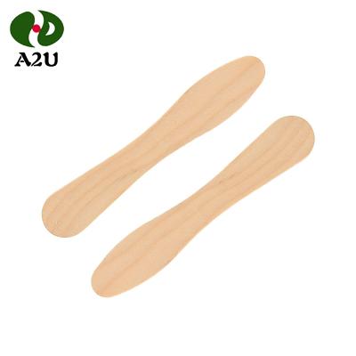 China Sustainable Natural Birch Ice Cream Sticks / Spoon Wooden Popsicle Sticks With Custom Logo for sale