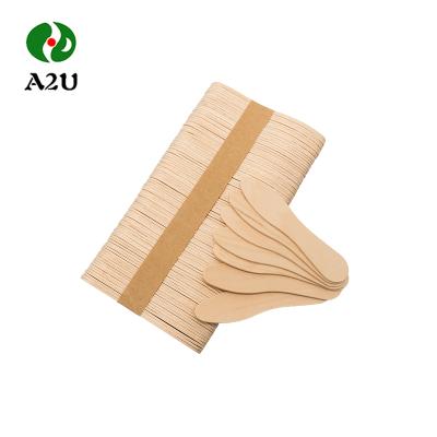 China Viable Natural Big Birch Ice Cream Warapped Wooden Spoon for sale