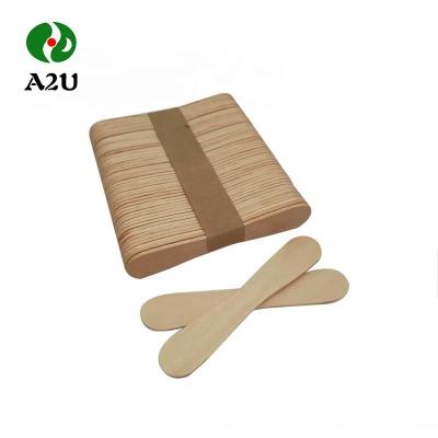 China Sustainable Food Grade Ice Cream Cheap Paper Wooden Spoon Individually Warapped for sale