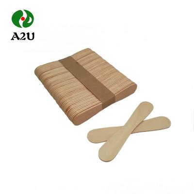 China Small Individually Warapped Sustainable Birch Wooden Ice Cream Paper Spoon for sale