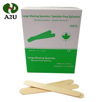 China Hospital Makeup Disposable Wooden Shoe Polish Cosmetic Wooden Spatula for sale