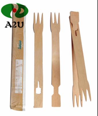 China Disposable Biodegradable Wooden Chip Fork Customized Logo  Sustainable for sale