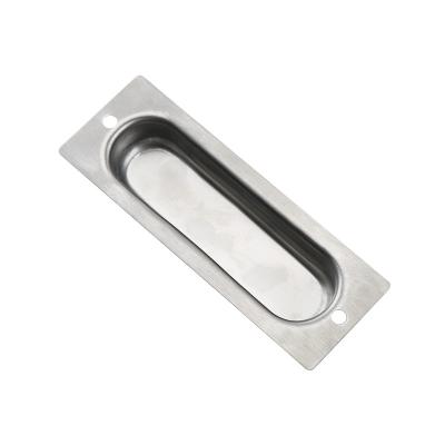 China Modern Furniture Rectangular Sliding Door Pulls Handles Cabinet Embedded Flush Handle for sale