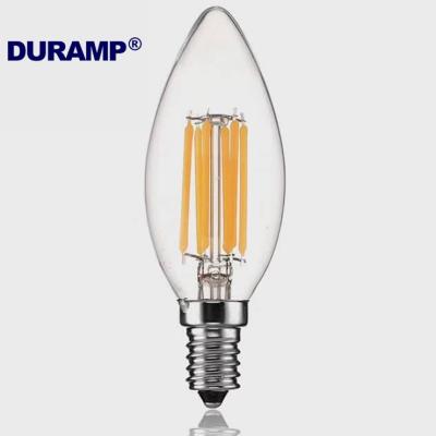 China Indoor Lighting C37 Clear Glass Dimmable Filament Led Bulb for sale