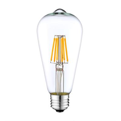 China Indoor Lighting LED Bulb Chandelier Decorative Dimmable Light ST64 A19 2W 4W 6W 8W E14 E27 C35 C37 Filament Bulb for sale