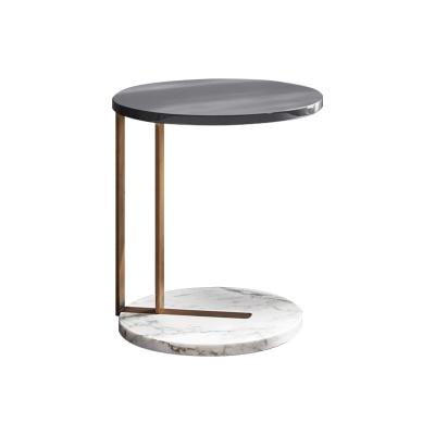 China Modern Marble Top Nice Design Round Frame Metal Side Coffee Table For Household For Meeting Room CS-012 for sale