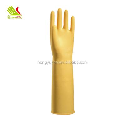 China Durable Best Price Manufacturer Natural Long Sleeve Rubber Hand Cleaning Linerless Gloves With High Quality for sale