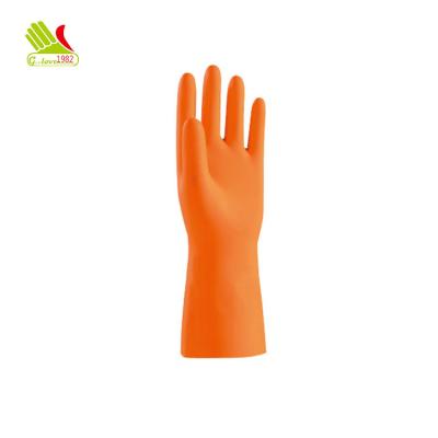 China Good Reputation Breathable Dustproof Orange Dipped - Lined Industrial Latex Gloves for sale