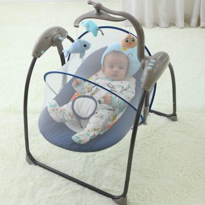 China Modern Baby Electric Swing Cradle Children's Toy Bed Baby Swing Sleep Crib Multifunctional Crib Smart Auxiliary Hutch Infant Bed for sale