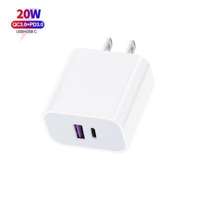 China 20W Mobile Phone Palladium USB C Mobile Phone Charger QC3.0 USB Travel Charger Super Fast Charging Type C for sale