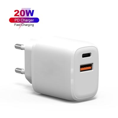 China Mobile Phone PD 3.0 Charger 20W 20w Adapter Fast Charger For Mobile Phone Chargers Plug 20w Travel Home US Plug for sale