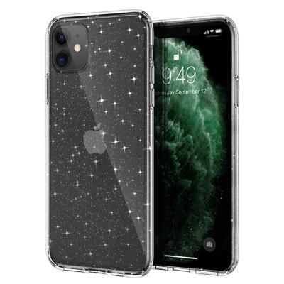 China Anti-fall TPU PC Glitter Back Cover Phone Case for iphone 11 pro xs max for sale