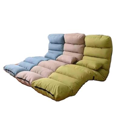 China Fashion Foldable Design Comfortable Chenille Folding Lazy Sofa Chairs for sale