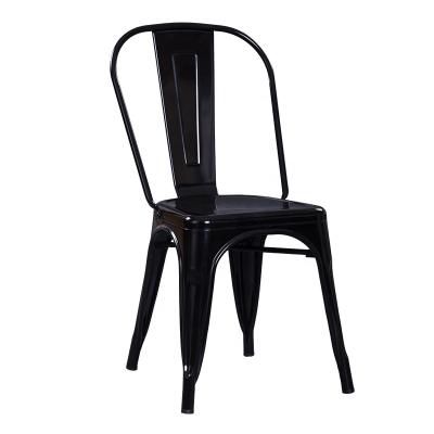 China Hot sale modern design cooling metal dining chair steel with powder coated frame chair tolix chair for sale