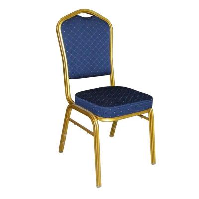 China Modern Hot Sale Steel With Powder Coated Frame In Gold Banquet Chairs Stackable for sale