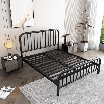 China 2022 new metal cooling bed for bedroom modern furniture black princess bed for sale