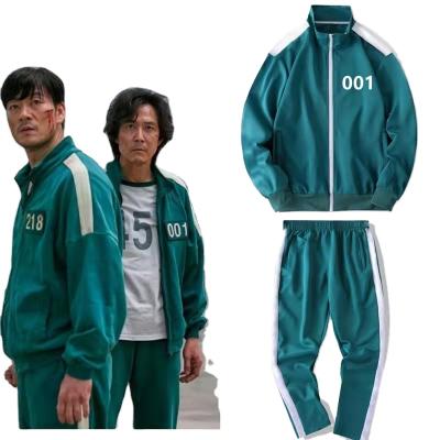 China Anti-wrinkle squid game jacket sportswear men's Li Zheng jacket plus size 456 national tide sports sweater can be customized number for sale