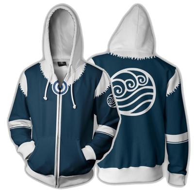 China Viable Avatar: Latest Airbender Hoodie 3D Printed Zipper Polyester Hip Hop Mens Suit For Spring And Fall Sportswear Hoodies for sale