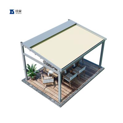 China Viable New Style Waterproof Balcony Pergola Canopy Pool Pergola With Retractable Awning for sale