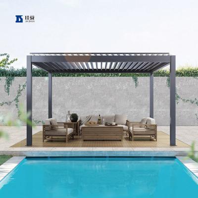 China New Design Modern Aluminum Pergola Canopy Roof Pergola Motorized Garden Easily Assembled Garden Pergola for sale