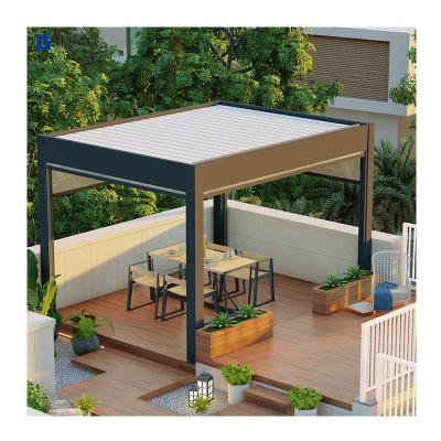 China Best Selling Easily Assembled Aluminum Pergola Roof System Large Waterproof Tent Retracted Pergola for sale