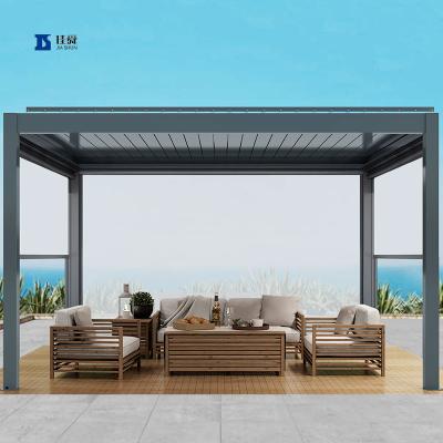 China Low price easily assembled wholesale aluminum pergola with retractable screen aluminum profile for pergola for sale