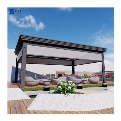 China Hot Sale Aluminum Pergola Easily Assembled Retractable Outdoor Waterproof Aluminum Motorized Pergola for sale