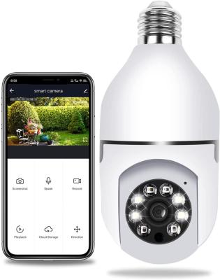 China Home Security Camera PTZ 1080P HD Wifi Siren 2MP Wireless Cloud Built-in IP Wifi Camera Network CCTV Camera With E27 Bulb Socket Connector for sale